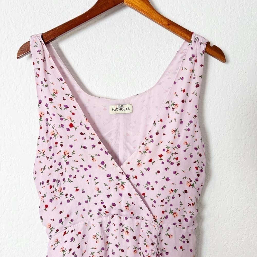 Nicholas Floral Drape Front Dress - Picture 4 of 10